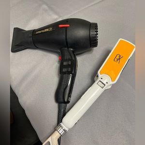 Blow dryer “ twinturbo 3800” with flat iron “ GK hair”